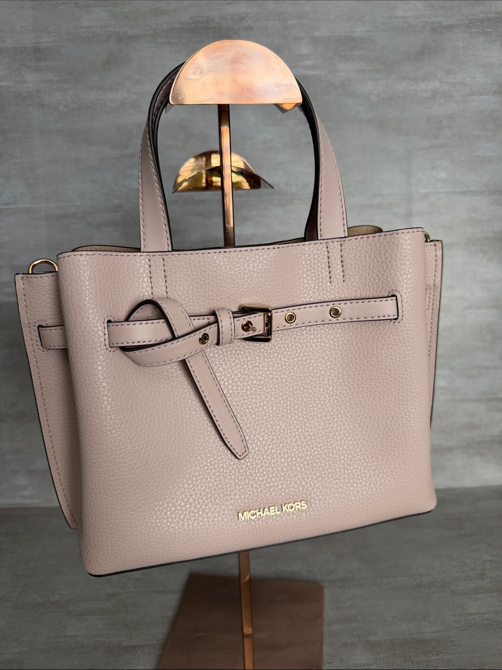 Michael Kors- Emelia- Small Leather Satchel - Powder Blush